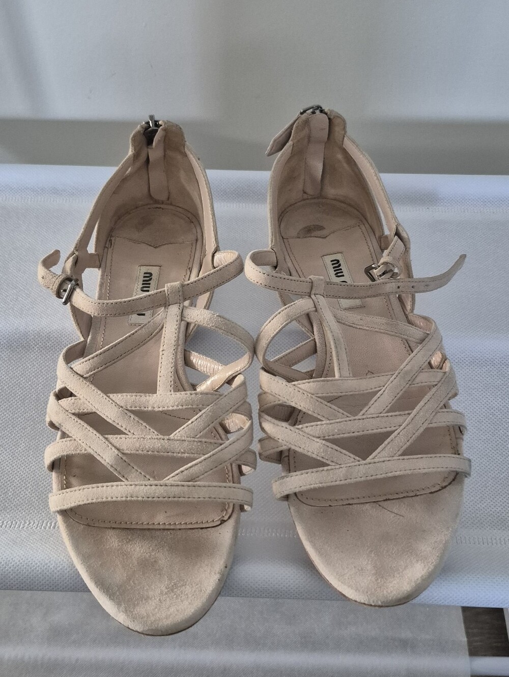 Miu Miu Suade Sandals Size 7.5